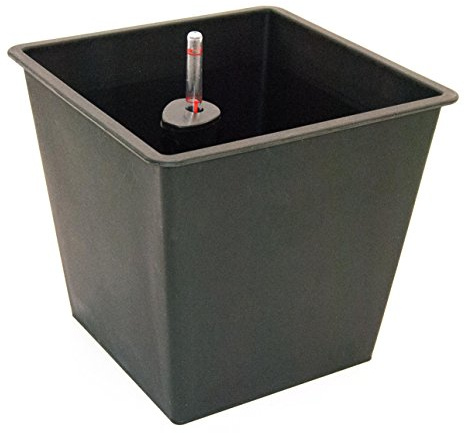 Elegant Einrichten Kunststoffeinsatz quadratisch konisch 42x42x38cm schwarz mit Bewässerungssystem