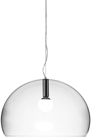 Kartell Small Fl/Y, Suspension Lamp, Glasklar