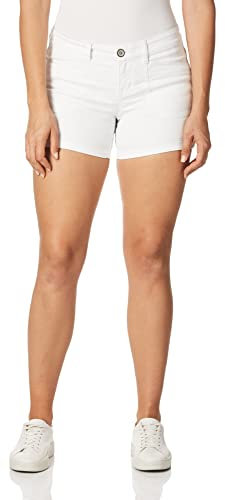 UNIONBAY Women's Darcy Stretch 5 Inseam Short Casual, White, 7