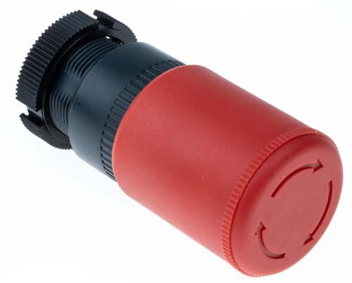 Schneider Electric Frontelement für Hängetaster XAC A, Vorsatz Not-Aus-Schalter Ø 30mm, Drehentriegelung, Ø 22, rastend, rot, Artikelnummer ZA2BS834