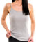 HERMKO 1560 3er Pack Damen Träger Top - 100% Bio-Baumwolle, Unterhemd in Feinripp-Qualität - Weich, Strapazierfähig & Vielseitig für jeden Look, Farbe:grau, Größe:40/42 (M)