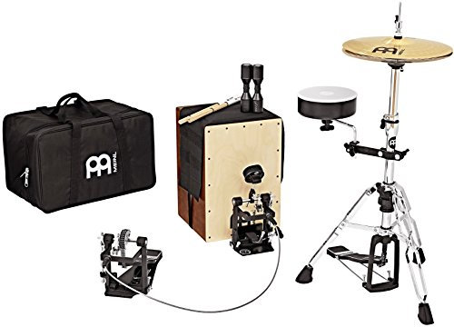 Meinl Percussion Cajon Drum Set - 10-teiliges Set für Cajon Schlagzeugset - Inklusive Tasche - Verschiedene Materialien, Mehrfarbig (CAJ-DRUMSET)
