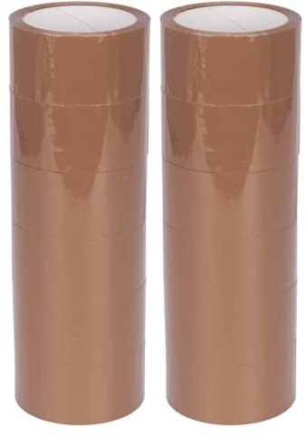 verpacking 12x Klebeband Braun leise abrollend, 50 mm x 66 lfm Packband Paketklebeband