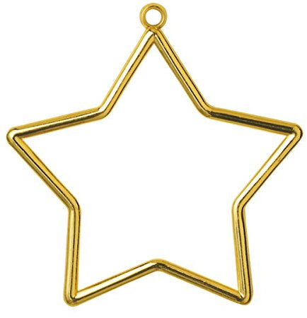 Vervaco Stickrahmen Plastik Klein Stickerei Rahmen GOLDSTERN Kreuzstich Zubehör Rahmen ca. 9 x 7 cm Kunststoff Wanddekoration DIY Stickbilder zum Aufhängen Handwerksmaterial