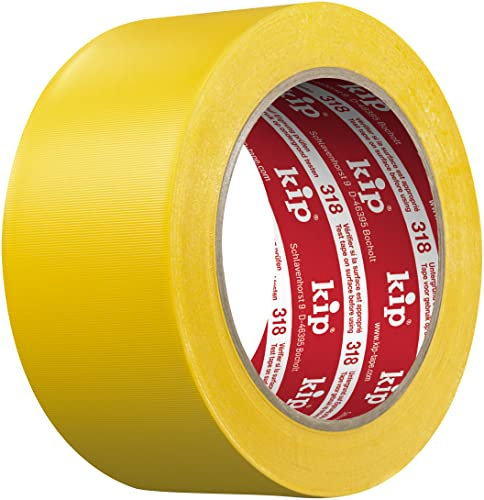 kip 318 PVC-Schutzband/resistent gegen Wasser, Säuren, Laugen, Alkohol, uvm. / UV-beständig/quergerillt, leicht einreißbar/weiche & widerstandsfähige PVC-Folie/gute Formstabilität