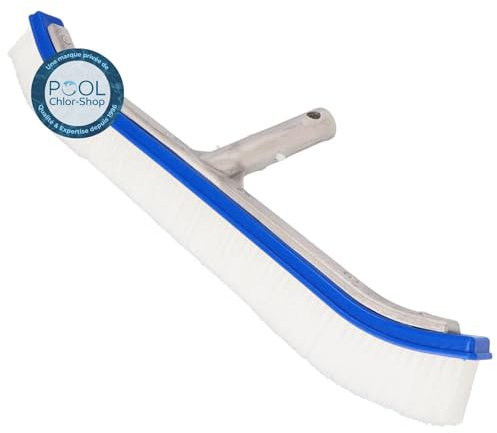 Duraol Pool Bürste 46cm I Poolbesen mit abgewinkelten Ecken & Alu-Verstärkung I Pool Reinigungsbürste ideal für Teleskopstange I Robuster Pool Schrubber I Hochwertiges Pool Zubehör