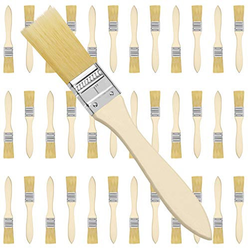 Kurtzy 1 Inch/2.54cm Chip Paint Brushes (36 Pack) - Professional Wooden Handle Paint Brush Set for Paint, Stains, Varnishes, Glues and Home DIY