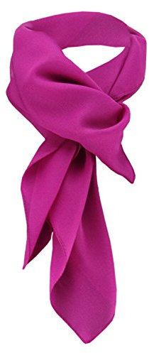 TigerTie dames Chiffon foulard magenta fuchsia unicolor taille 90 cm x 90 cm - écharpe
