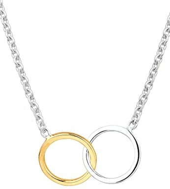 Elli Halskette Damen Kreise Bi-color in 925 Sterling Silber
