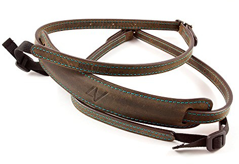 4V Design Lusso Nackengurt klein (Toskana-Echtleder, ergonomisch gepolstert) grün/cyan