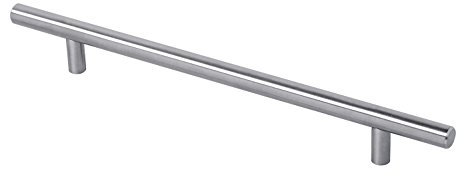 Gedotec Möbelgriff Edelstahl Relinggriff Ø 12 mm - LUNA | Schrankgriff BA 780 mm | Edelstahl matt gebürstet | Küchengriff für Schranktüren & Schubladen 1 Stück - Stangengriff rund mit Schrauben