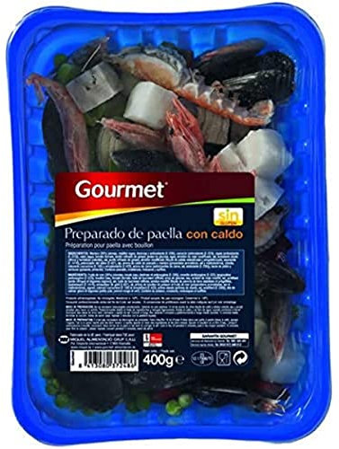Marca Blanca - Gourmet Preparado de Marisco para Paella con Caldo, 400g