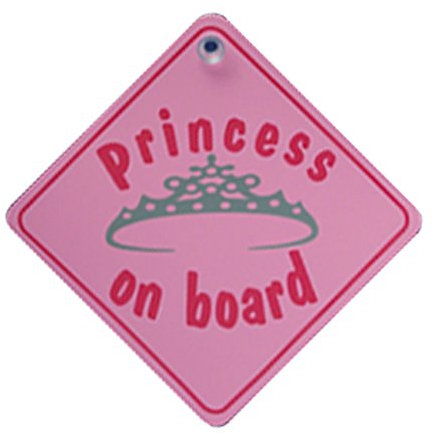 Castle PRINCESS ON BOARD Diamond Hanging Car Window Sign DH17