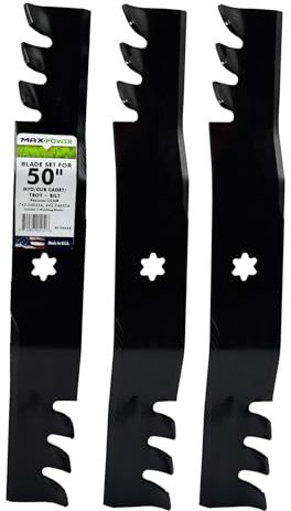 MaxPower 561545X Lot de 3 lames de paillage résistantes pour tracteurs, Cub Cadet/MTD 742-04053A, 942-04053A, 742-04053 et 042-04053
