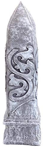 Garten Deko Dekoartikel Steinfigur Obelisk Antik, massiver Steinguss, frostfest bis -30°C