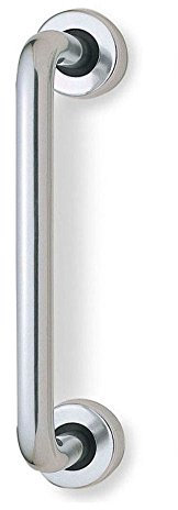 12 Door Pull Handle 'D' Round Bar Aluminium SAA 305mm x 19mm Rear/Face Fix