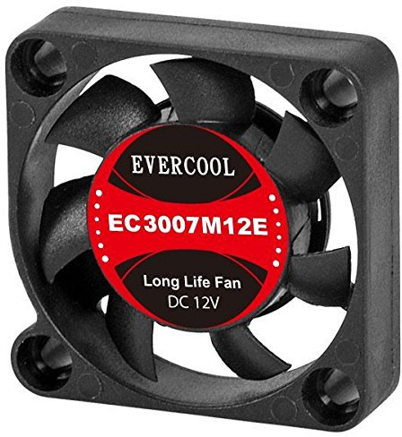 SHL Evercool 30mm 3cm 30 x 30 x 7mm 3 Pin 12 Volt PC Case Fan (H) EC3007H12EA