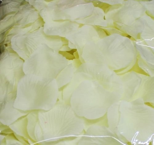 eventkauf 500 Rosenblätter Streudeko Blütenblätter Textil (Creme)