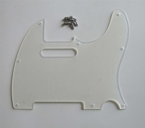 KAISH Clear 8 Hole Tele Style Pickguard TL Guitar Pick Guard Scratch Plate for Tele/Telecaster Transparent