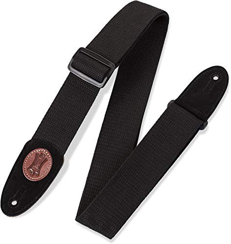 Levy's Leathers Signature Cotton Series Gitarrengurt aus Baumwolle | Breite 5 cm | Schwarz | (MSSC8-BLK)
