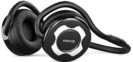 MaxTeck Kinivo BTH220 Casque stéréo Bluetooth – Prend en Charge Le Streaming de Musique sans Fil et Les appels Mains Libres