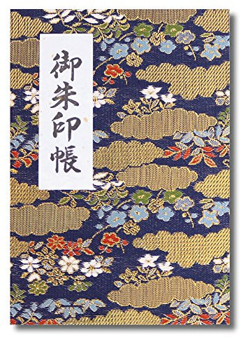 [Hotokudo] 'goshuin-cho' Japanese Pilgrimage stamp (note) Book con copertura di protezione. (Bellows Type, navy. 40 pagine, broccato. Altezza: 16,3 cm larghezza: 11,2 cm (Import Japan))