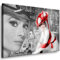 Audrey Hepburn Bild auf Leinwand - 100x70cm k. Poster/Bild fertig auf Keilrahmen ! Pop Art Gemälde Kunstdrucke, Wandbilder, Bilder zur Dekoration - Deko. Film/Movie/Tv Stars Kunstdrucke