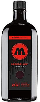 Molotow Speedflow Cocktail Refill (Nachfülltinte 250 ml, Spezialtinte mit synthetischem Bitumen, hochdeckend, schnell trocknend, glänzend) kupferschwarz