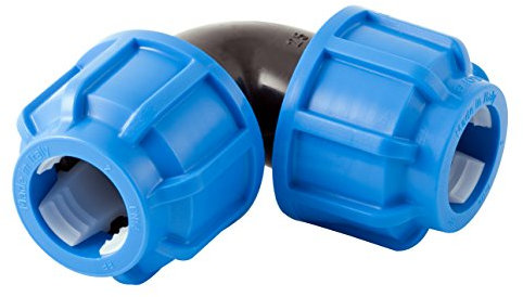 Boutt 2138072 PEC25 - Raccordo a gomito in plastica per tubo in polietilene, per tubi 25