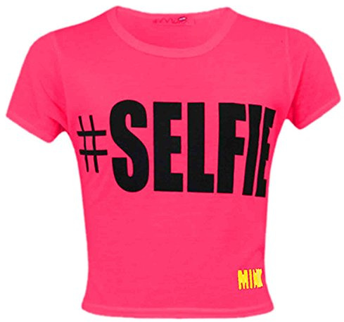 A2Z 4 Kids Girls Selfie Crop Top Short Sleeve T Shirt Summer Age 5-13 | Lightweight breathable outfit for warm days, playtime and casual comfort