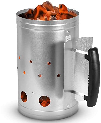 ASAB Barbecue BBQ Chimney Starter Quick Start Charcoal Burner Fire Lighter Coal Food Summer Garden Party (Medium)