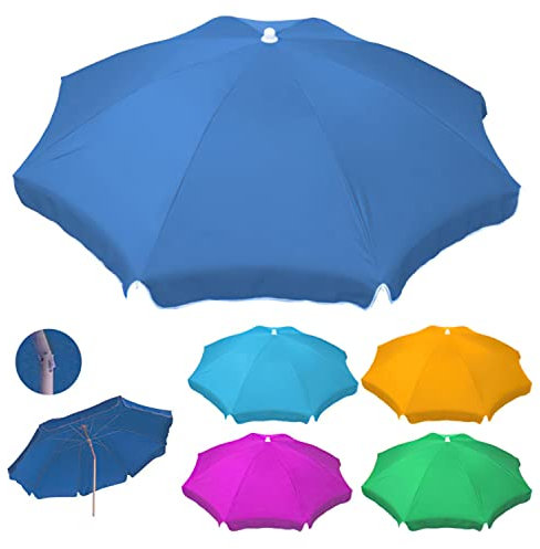 Sombrilla Playa Poliester 180 cm. Colores Surtidos