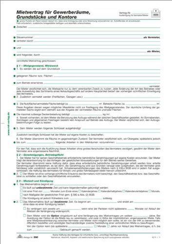 Mietvertrag f.Gewerberäume