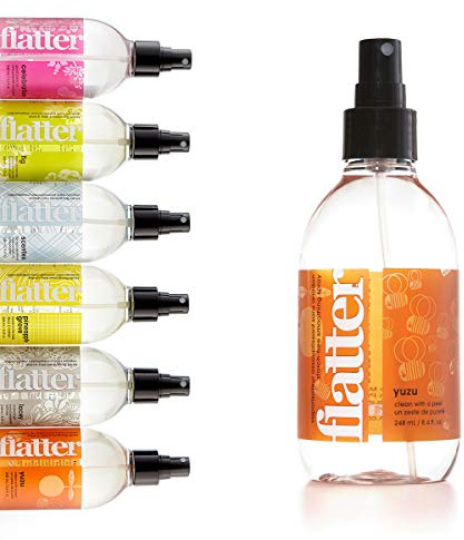 Flatter Smoothing Spray by Soak | Naturally-derived Wrinkle Release Spray | Starch-Free Alternative for Ironing, Quilting & Sewing | 8oz | Yuzu