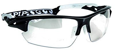 FAT PIPE Floorball/Unihockey Schutzbrille für Erwachsene schwarz/weiß