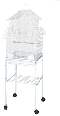 YML 5944 Vogelkäfig mit Ständer, 45,7 x 45,7 cm, klein, Weiß