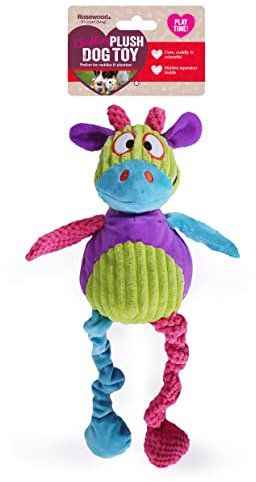 Rosewood Chubleez Chloe Cow Dog Toy, Plush toy, Multi colour
