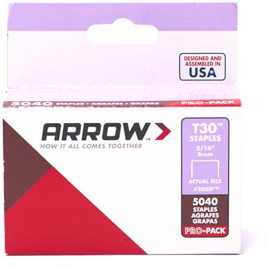 Arrow ARR305IP Staples, Silver, 5/16 inch / 8 mm