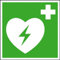 Automatisierter externer Defibrillator (AED) SafetyMarking langnachleuchtend, Folie, 15x15 cm