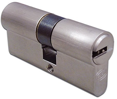CORBIN Cilindro di sicurezza a chiave Sagomato Europeo Eurostar K5 Misura 90 mm 40/50 mm, Nichelato, Per casseforti e serrature di alta sicurezza