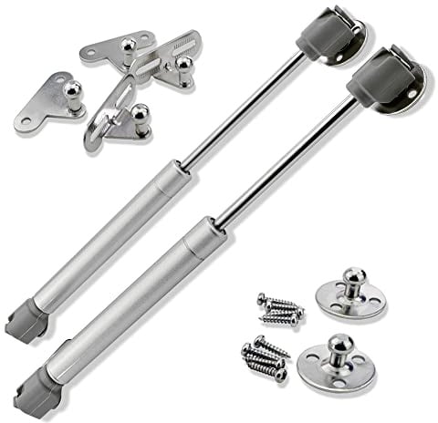 Mprofi MT® 2 Pièces | Vérin à Gaz Meuble 80N | Longueur:247mm | Amortisseur à Gaz | Verin Hydraulique de Coffre | Armoire Meuble Cuisine Verin de Coffre Avec des Vis | Charniere pour Armoires Cuisine