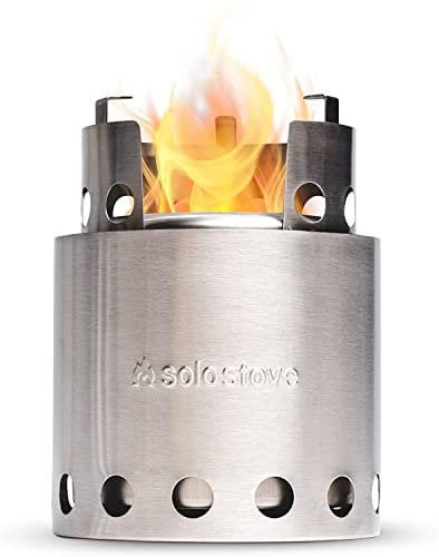 Solo Stove Lite, hornillo portátil para campamento, excursiones, mochileo y supervivencia, no necesita combustible líquido, potente y eficiente para quemar leña con poco humo, 14,5x10,7cm, 255g