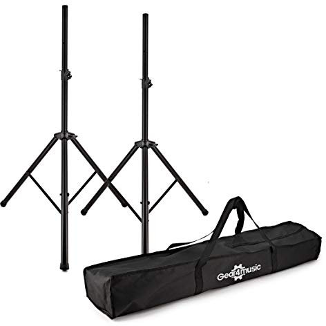 PA Speaker Stands (Pair) With Carry Bag