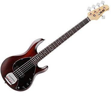 Sterling RAY5-WS/R Basse électrique 5 cordes Walnut Satin rouge