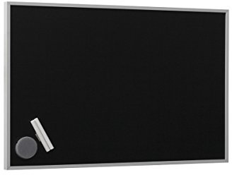 Bi-Office Kreidetafel New Basic, Memoboard mit Grauem Rahmen, 585x385 mm