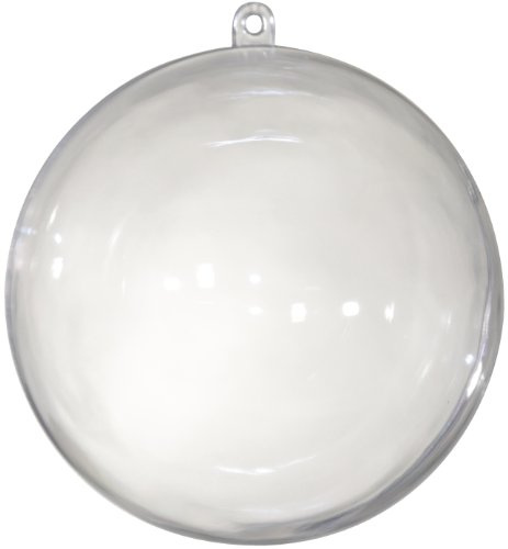 Kunststoff Kugeln, Kugel hohl, teilbar, transparent ca 40 mm / 4 cm. 5 STÜCK.