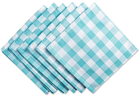 DII Tabletop, Cotton, Aqua, 20 x 20 (Set of 6)