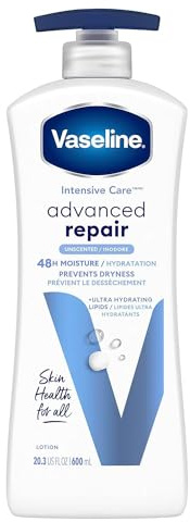 Vaseline Intensive Rescue Repairing Moisture Lotion, Fragrance Free, 20.3-ounce Pump (pack Of 3)