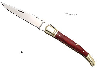 Maxi Laguiole Klappmesser, 20 cm, Griff rot Staminaholz
