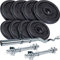 ScSPORTS® Hantelset - 15/27,5/29 kg, Kurzhantelstangen, Curlstange, 30mm, Verstellbar, mit Gewichten, Gusseisen, Sternverschluss - Gewichtsset, Hantel Set Zuhause (15 kg (4 x 2,5 + 4 x 1,25))